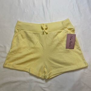 NWT Girls Miss Popular size 10/12 yellow sweat shorts